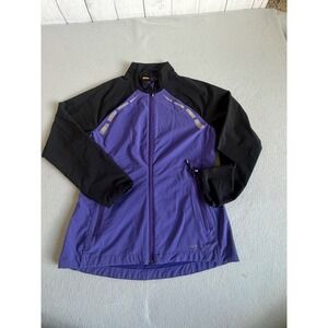 GoLite Womens Purple Black Full Zip Reflective Running Jacket Size Medium